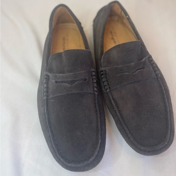 The Men's Store Bloomingdale’s Moc Toe Slippers Size 8 Brown Suede - Picture 4 of 10